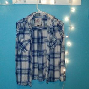 White and Blue Flannel